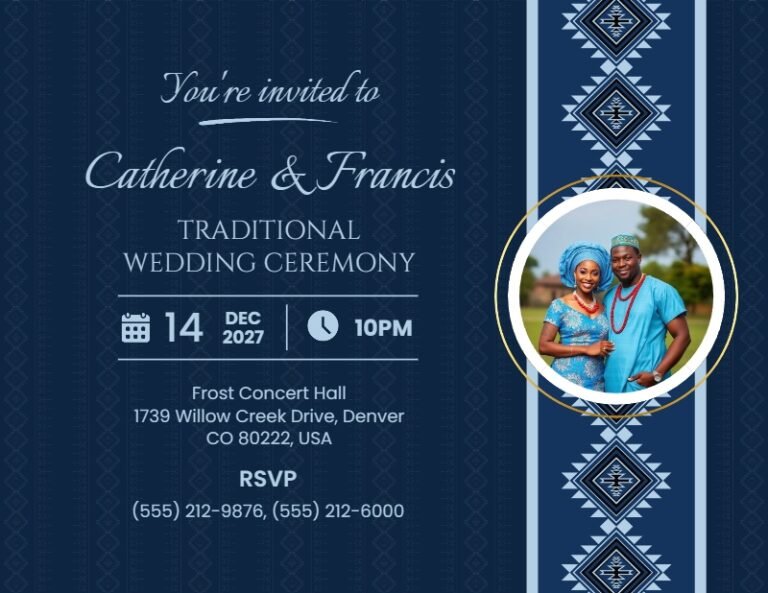 Traditional Wedding Invitation Template #36
