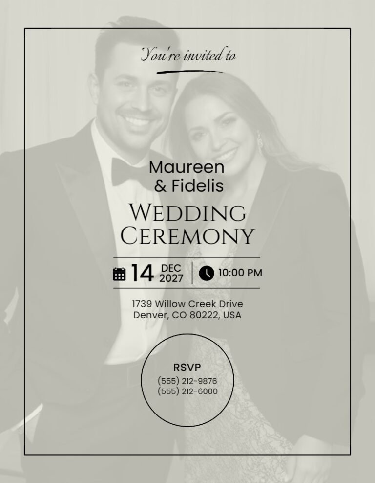 Wedding Invitation Template #43