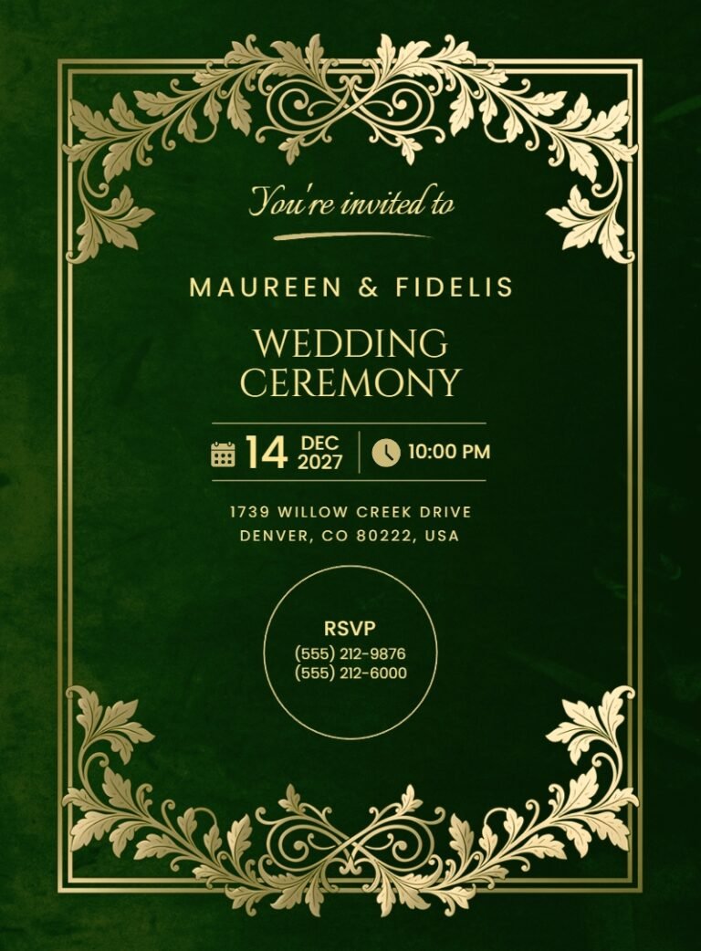 Wedding Invitation Template #48