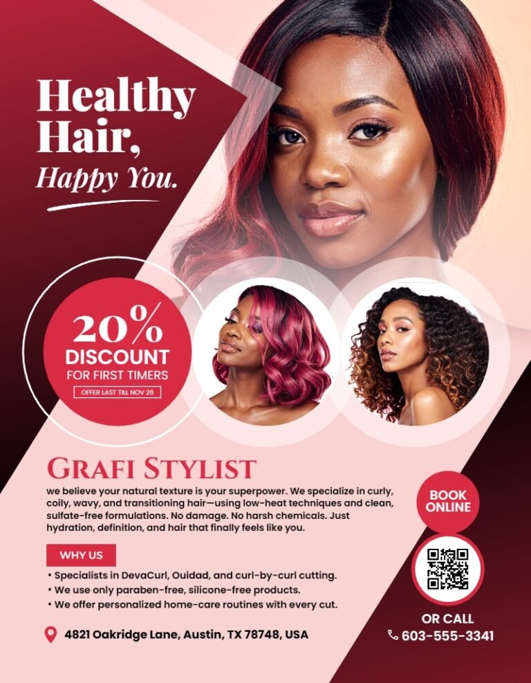 Hair Stylist Flyer Template #3