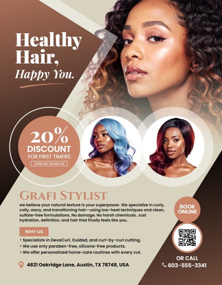 Hair Stylist Flyer Template #4