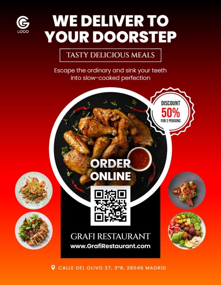 Food Delivery Flyer Template