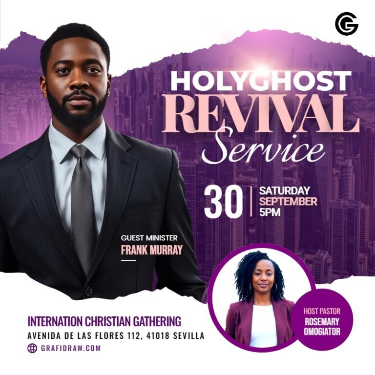 Holyghost Revival Service Church Flyer Template