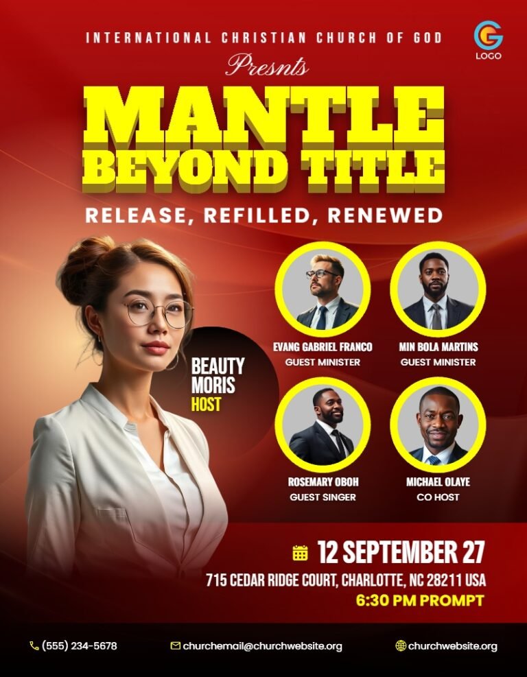 Mantle Beyond Title Church Flyer Template #3