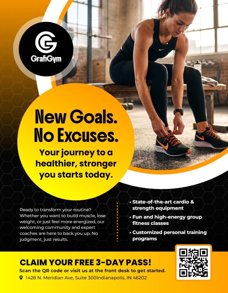 Fitness gymn flyer template #02