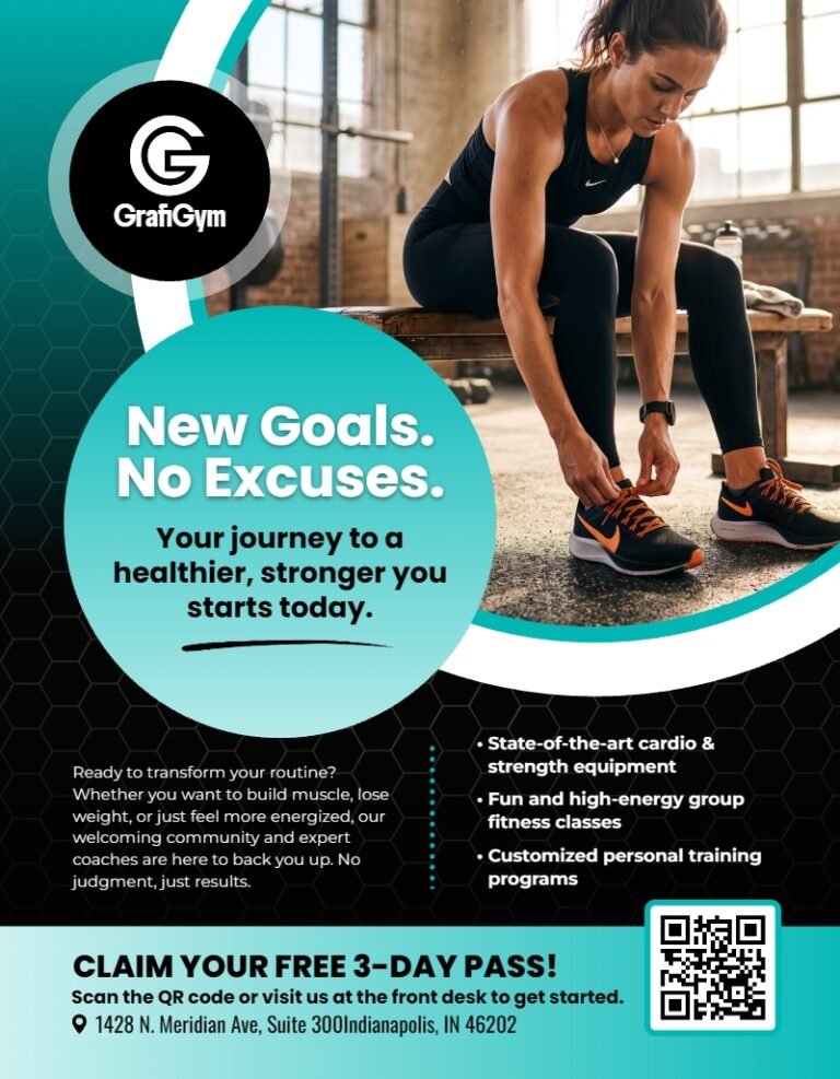 Fitness gym flyer template #003