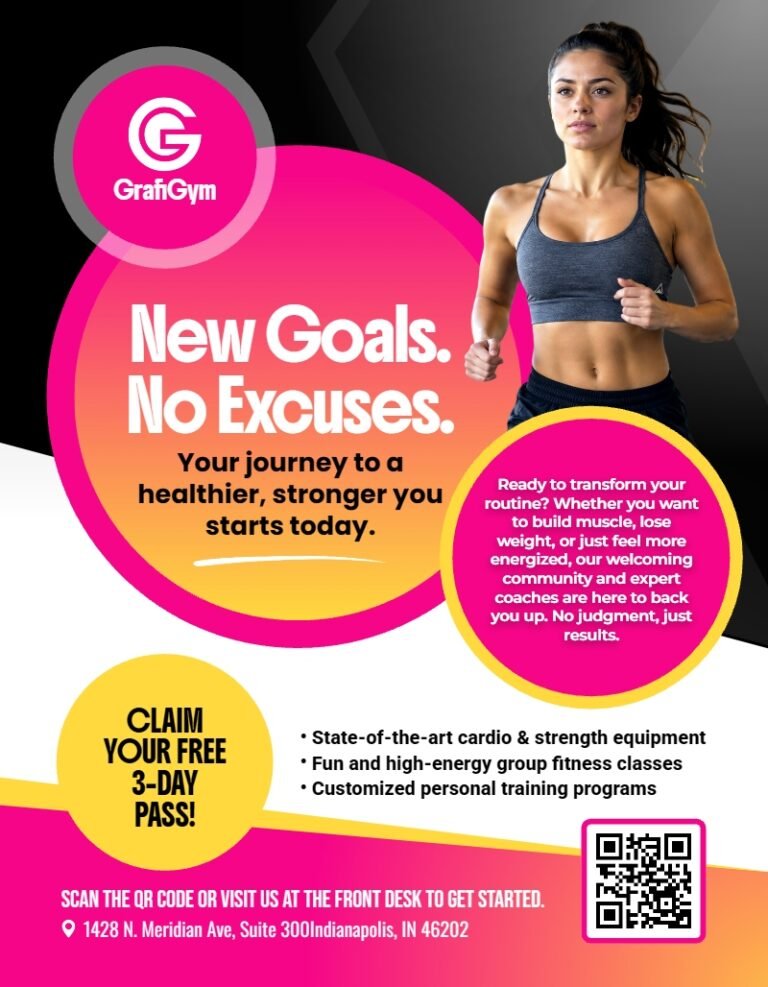 Fitness gym flyer template #004