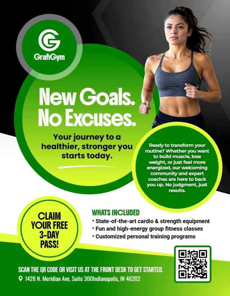 Fitness gym flyer template #005
