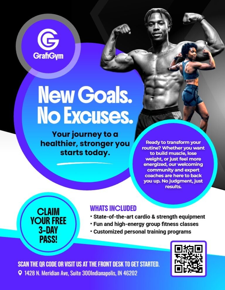 Fitness gym flyer template #006