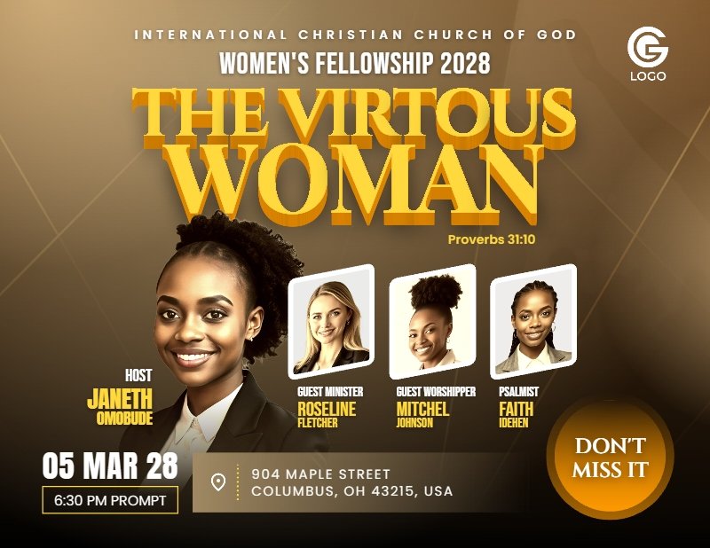 Women’s Fellowship Church Flyer2 Template